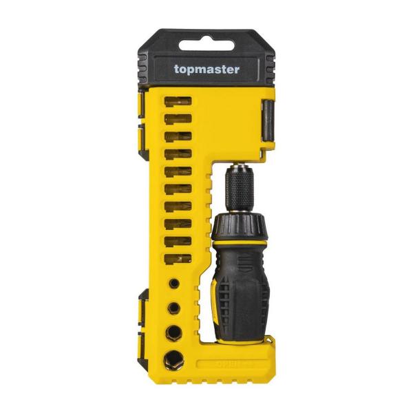 Комплект битове с тресчотна отвертка Top Master Pro 338744, 25 части