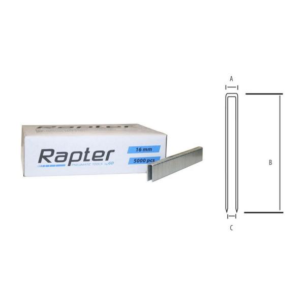 Скоби за пневматичен такер Rapter RR44363, 40×5.8 мм, 5000 броя