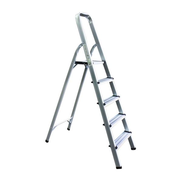 Алуминиева домакинска стълба GRASKO GR55114 - 4+1, 99 см
