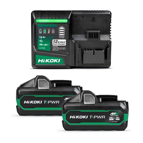 Акумулаторна батерия със зарядно устройство HiKOKI UC36YSL2WAZ – 36/18 V, 4/8 Ah, 2 броя