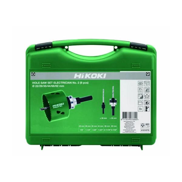 Комплект боркорони за метал HiKOKI BiM 4101075 – 22–82 мм, 8 части