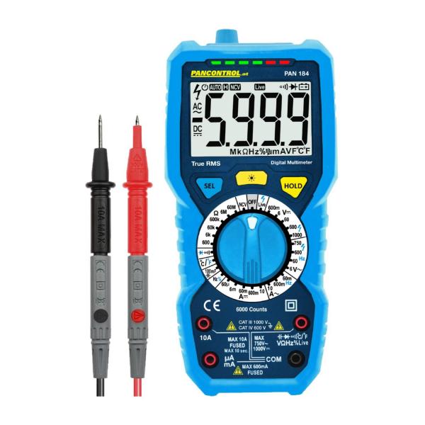 Дигитален мултицет Pancontrol PAN 184 – 1000 V, 10 A, True RMS, професионален