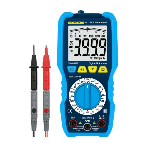 Дигитален мултицет Pancontrol Minimeter-2 – 600 V, 10 A, True RMS