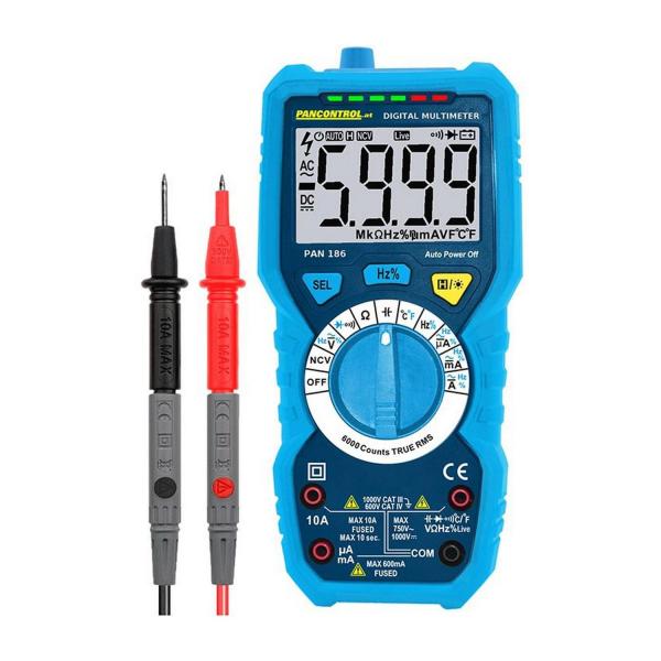 Дигитален мултицет Pancontrol PAN 186 – True RMS, 1000 V, 10 A, CAT IV, NCV