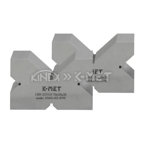 Закален V-образен блок с четири V-образни канала K-MET 1043-03-070 – 4x90°, 70 mm (чифт)