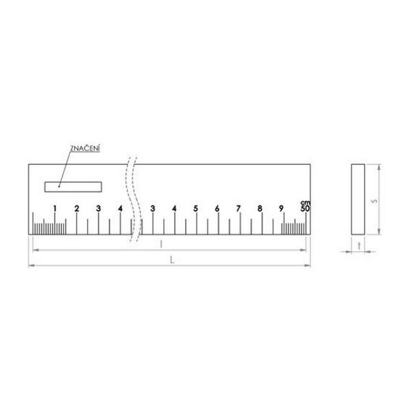 Стоманена линийка K-MET 1001-02-100 – 1000×40×8 мм
