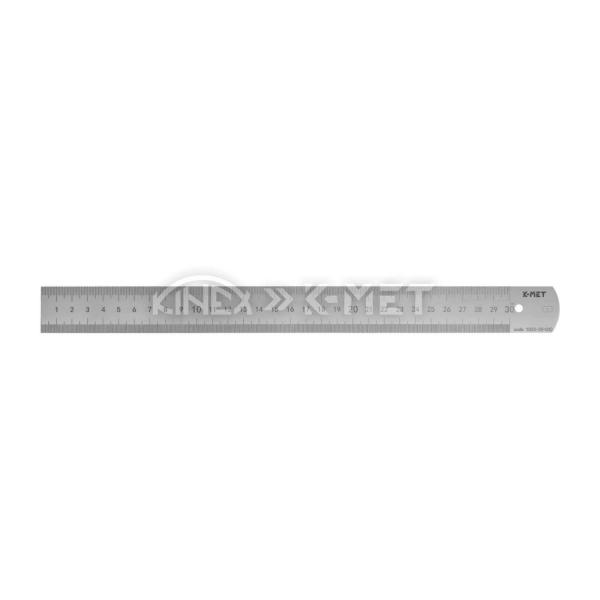 Стоманена тънка линийка K-MET 1023-25-015 – 150x30x1 мм, деление 0.5 mm