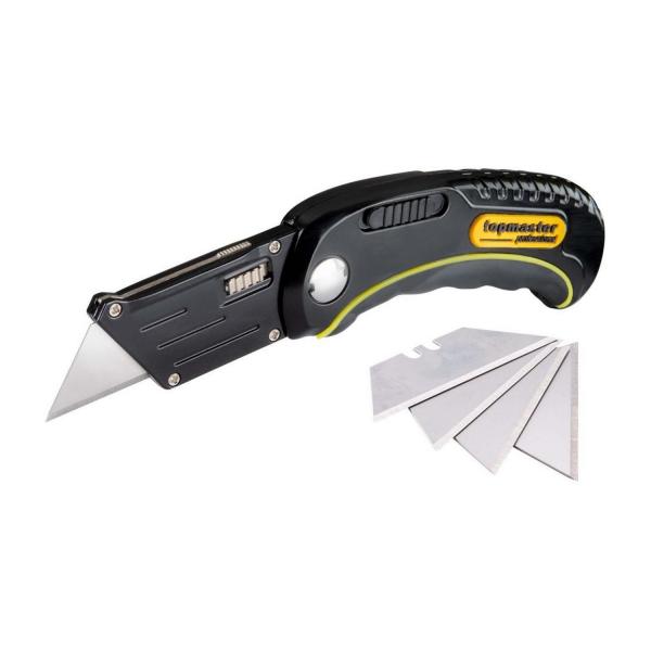 Сгъваем алуминиев макетен нож Top Master Pro 370130 – 18 мм, с 4 резеца