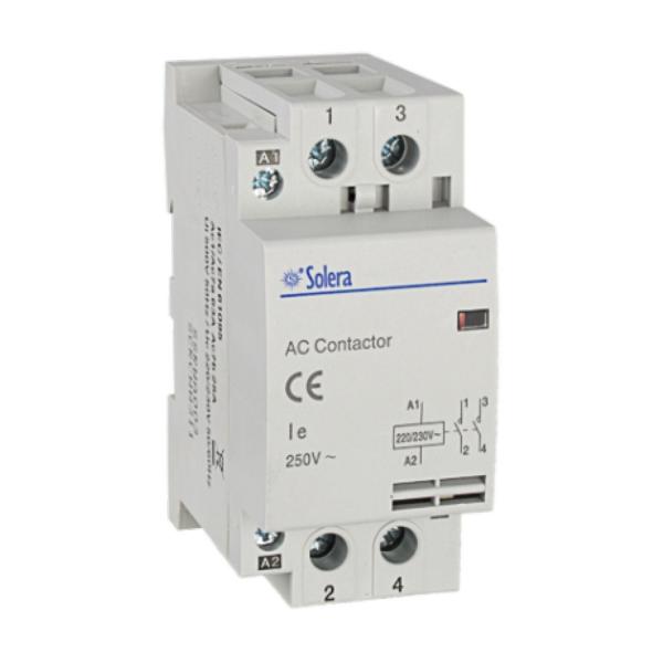 Инсталационен контактор Solera CM2A40 – 2P, 40A, 2 модул