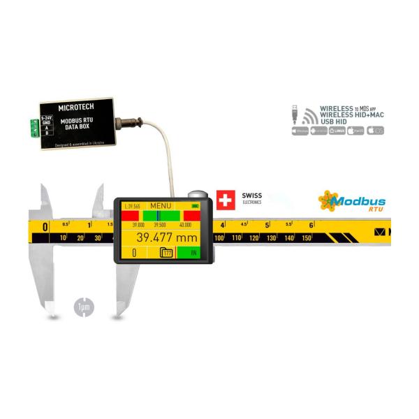 Дигитален шублер Microtech MODBUS RTU DataMet eFORCE – 200 мм, 0,0005 мм, 1–20 N