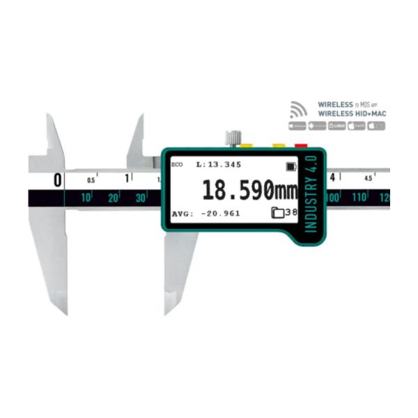 Дигитален шублер с кръгъл дълбокомер Microtech DataMet E-ink – 150 мм, 0,005 мм
