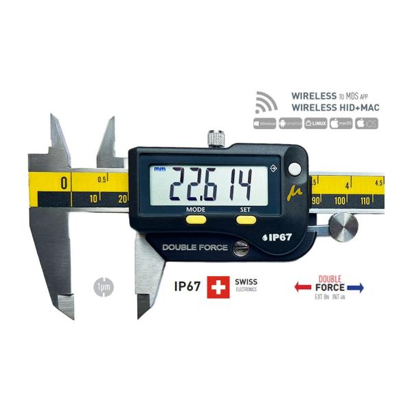 Дигитален шублер Microtech CERAMIC MICRON SwissMet WIRELESS BI-FORCE, IP67 – 200 мм, 0,001 мм