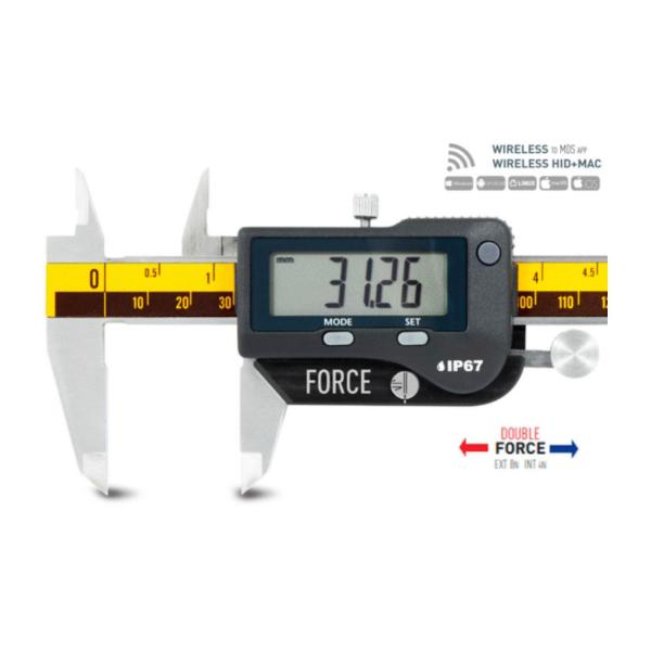 Дигитален шублер Microtech CARBIDE WIRELESS SwissMet BI-FORCE, IP67 – 150 мм, 0,01 мм