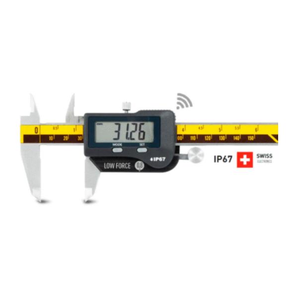 Дигитален шублер Microtech WIRELESS SwissMet LOW-FORCE 0.8N, IP67 – 200 мм, 0,01 мм