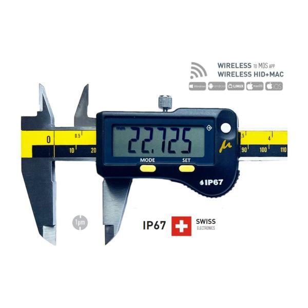 Дигитален шублер Microtech MICRON WIRELESS SwissMet, IP67 – 200 мм, 0,001 мм