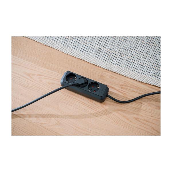 Разклонител Brennenstuhl Eco-line – 3 гнезда, 1,5 м, черен