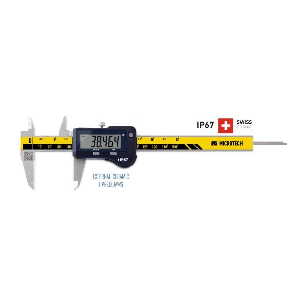 Дигитален шублер Microtech CARBIDE SwissMet, IP67 – 200 мм, 0,01 мм