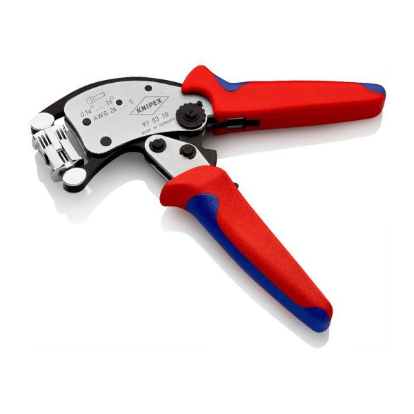 Кербовъчни клещи за кабелни накрайници Knipex 97 53 18 – 0.14–16 мм², 200 мм