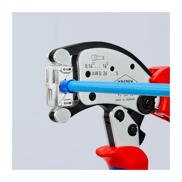 Кербовъчни клещи за кабелни накрайници Knipex 97 53 18 – 0.14–16 мм², 200 мм