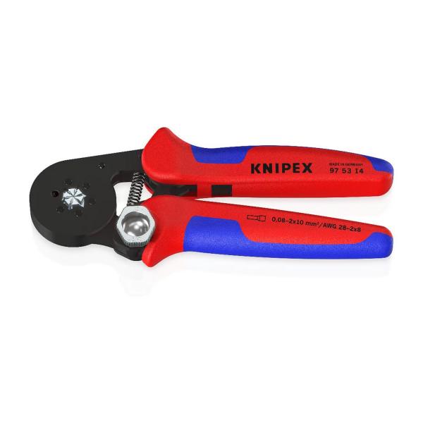 Кербовъчни клещи за кабелни накрайници Knipex 97 53 14 – 0.08–10 мм², 180 мм