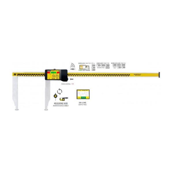 Дигитален шублер Microtech MICRON DataMet e-FORCE 1–20N – 500 мм, 0,001 мм, 100 мм