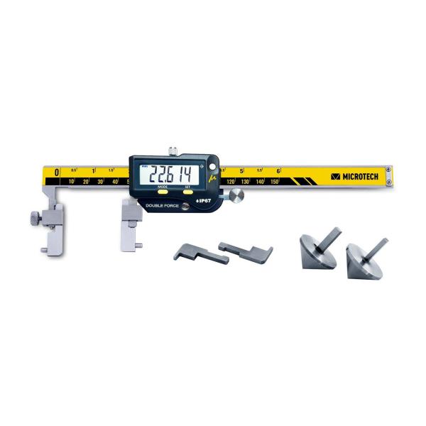 Универсален дигитален шублер Microtech WIRELESS MICRON SwissMet Bi-FORCE – IP67, 150 мм, 0,001 мм