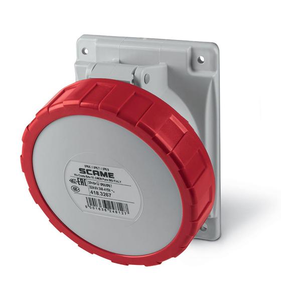 Индустриален контакт Scame Optima 418.3267 – 32 A, 346–415 V, 3P+N+E,