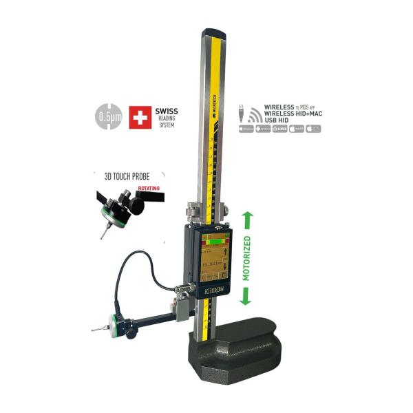 Дигитален високомер Microtech TouchProbe DataMet MOTORIZED – 0–600 мм, 0,0005 мм