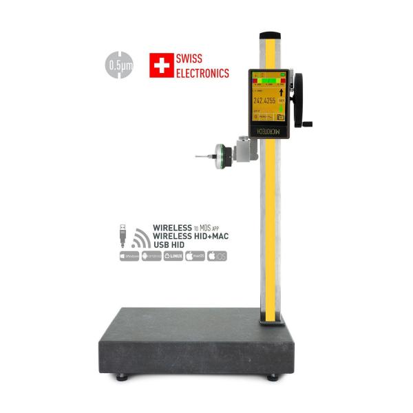 Дигитален високомер Microtech TouchProbe DataMet с гранитна маса – 0-600 мм, 0,0005 мм