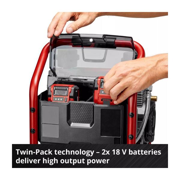 Акумулаторен компресор Einhell SILENZZO 36/210 – 36 V, 8 bar, 56 л/мин