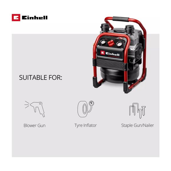Акумулаторен компресор Einhell SILENZZO 36/210 – 36 V, 8 bar, 56 л/мин
