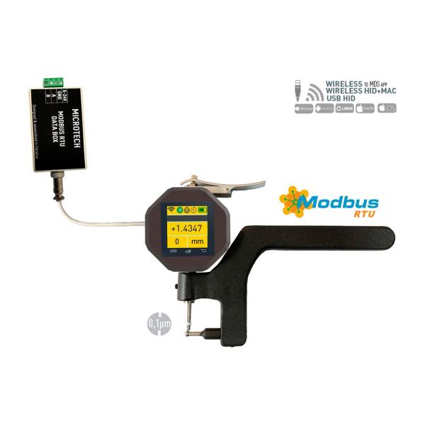 Дигитален дебеломер Microtech DataMet FILM MICRON WALL ModBus – 0–10 мм, 0,0001 мм, ±8 μm, D4