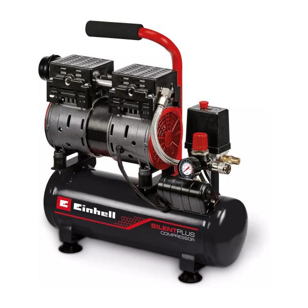 Безмаслен компресор Einhell TE-AC 6 Silent – 500 W, 110 l/min, 6 l, 8 bar