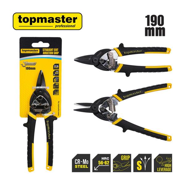 Ножица за ламарина права Top Master Pro 370721 – 190 мм