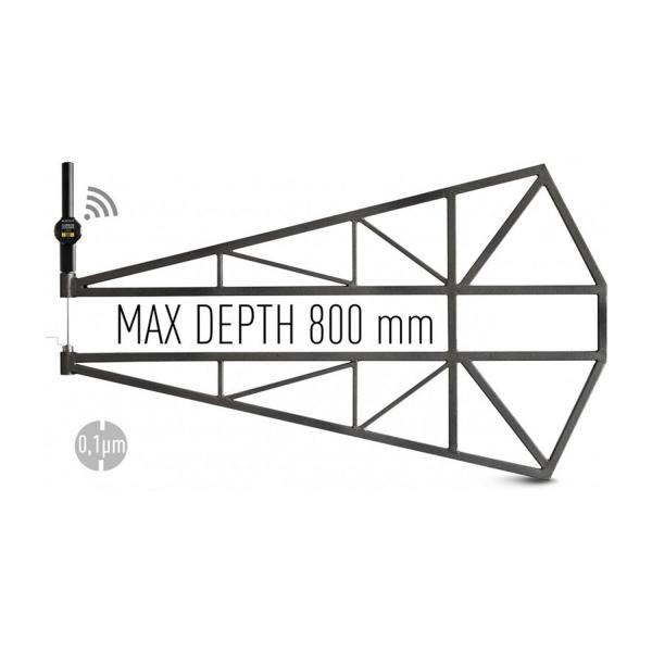 Дигитален дебеломер Microtech DataMet – 0–10 мм, 0,0001 мм, ±8 μm, 120 мм
