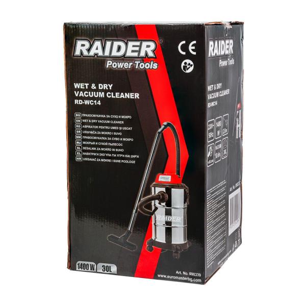 Прахосмукачка сухо и мокро Raider RD-WC14 – 1400 W, 30 л, 18 kPa