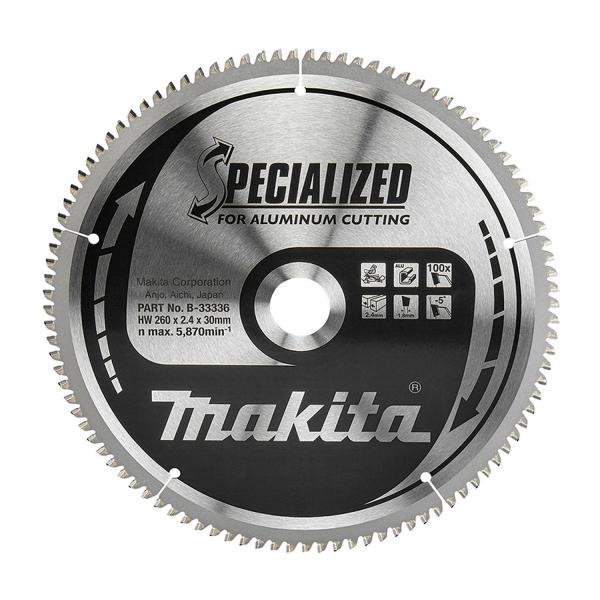 Диск циркулярен за алуминий Makita B-33336 – 260 мм, 100 зъба