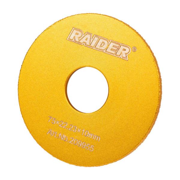 Диамантен диск за полукръгли ръбове Raider Power Tools 209955 – 75 мм, 10 мм