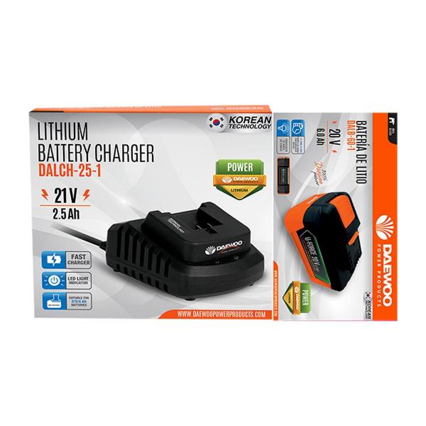 Комплект батерия и зарядно DAEWOO START PACK LI-5, U-FORCE – 20 V, 6.0 Ah