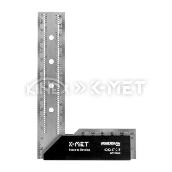 Дърводелски ъгъл K-MET 4032-47-015 – 150 × 100 мм, INOX