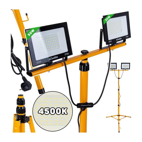 Електрически прожектор Geko KELTIN K02054 – 2 × 50 W, 4500 K