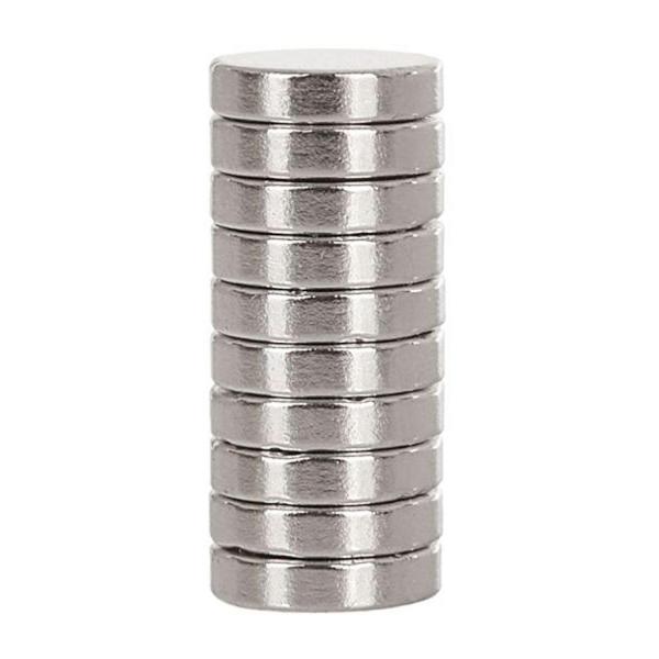 Кръгли неодимови магнити GEKO G02428 – 8 x 2 мм, 10 броя