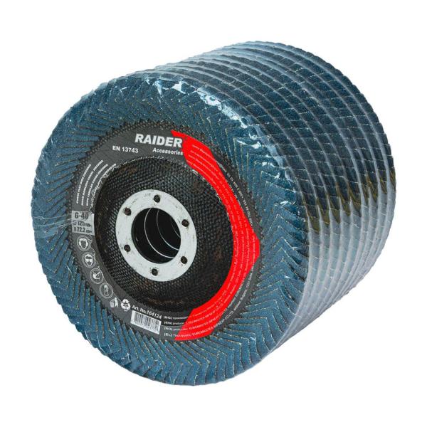 Ламелен диск Raider Power Tools CURVE zirconia – 125 мм, G-60