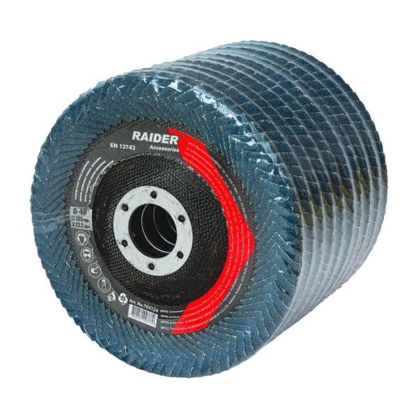 Ламелен диск Raider Power Tools CURVE zirconia – 125 мм, G-120