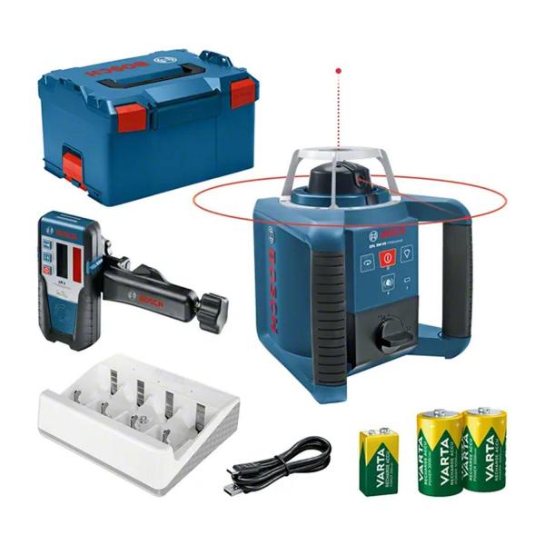 Ротационен лазерен нивелир Bosch GRL 300 HV + LR 1 – 300 м, ±3 мм/30 м