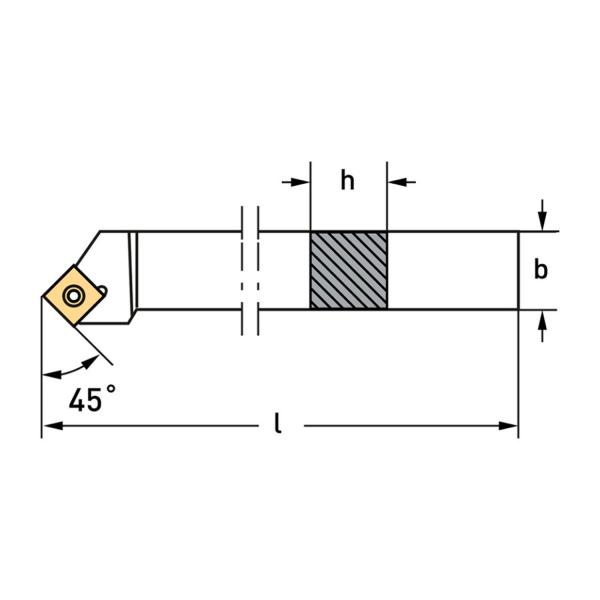 Нож стругарски Fervi SSSCR25E – 25 x 25 мм, десен, 45°