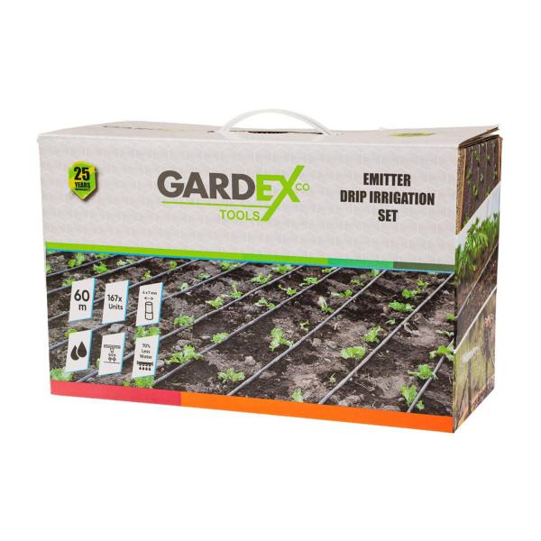 Комплект за капково напояване Gardex HARVEST GX 404802 – 60 м, 167 части