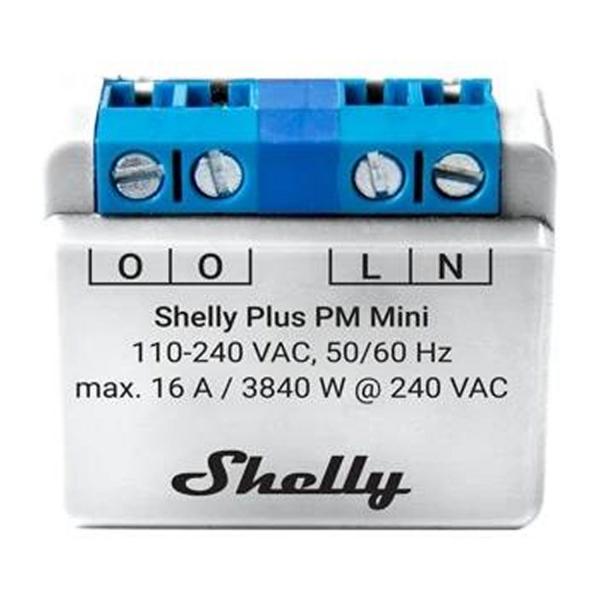 Микромодул Smart монофазен мерител Shelly Plus PM Mini – 16 A, Wi-Fi