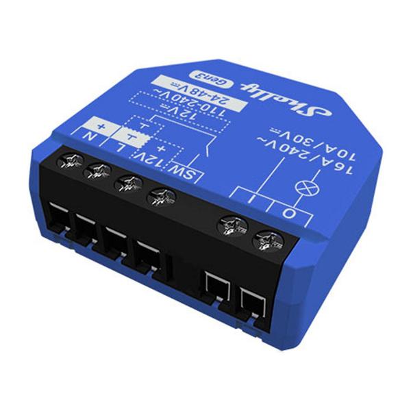 Микромодул Smart реле Shelly 1 Gen3 – 1 × On/Off 16 A, със сух контакт, изисква неутрала