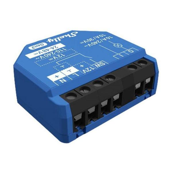 Микромодул Smart реле Shelly 1 Gen3 – 1 × On/Off 16 A, със сух контакт, изисква неутрала